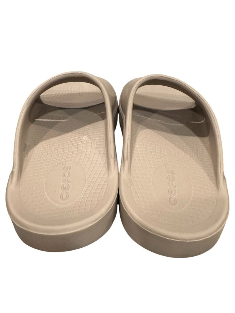 OOFOS OOahh Recovery Slides Women’s 8 EU 39 Taupe Greige Comfort Sandals EUC - Picture 4 of 4